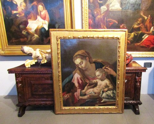 Antiquités - La Vierge à l'Enfant avec le petit saint Jean-Baptiste - Francesco de Mura